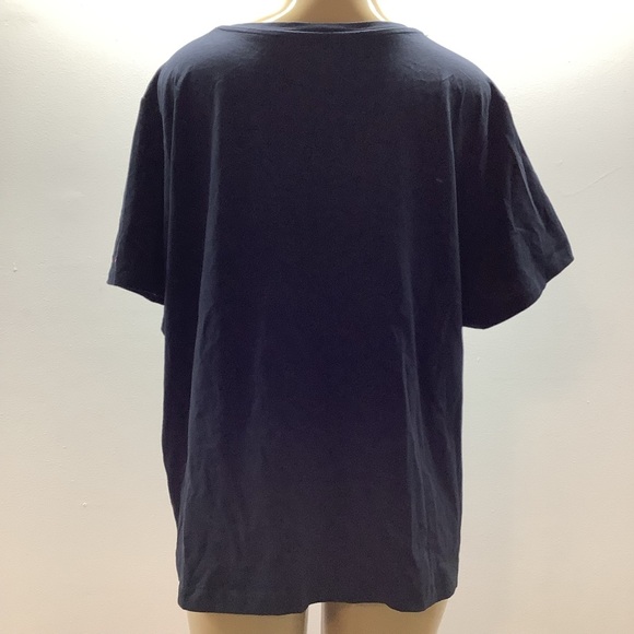 Tommy Hilfiger Size 2X Navy Blue Top with Gold Lettering. New With Tags - Picture 4 of 6